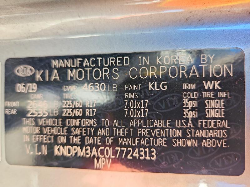 Aukcja sprzedaży 2020 Kia Sportage, vin: KNDPM3AC0L7724313, numer aukcji: 66779686
