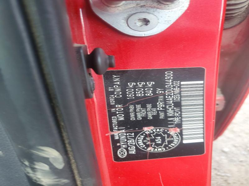 2013 Hyundai Accent მანქანა იყიდება აუქციონზე, vin: KMHCU4AE2DU344300, აუქციონის ნომერი: 65097356