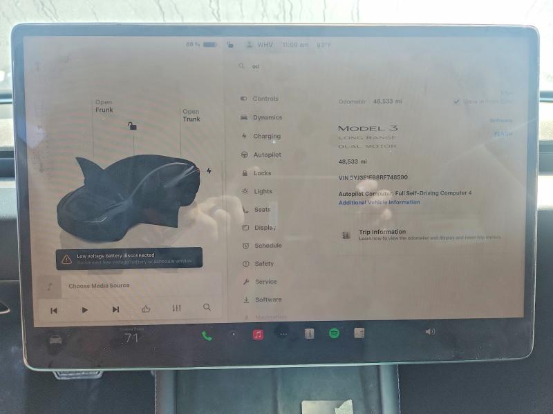 65090476 :رقم المزاد ، 5YJ3E1EB8RF748590 vin ، 2024 Tesla Model 3 مزاد بيع