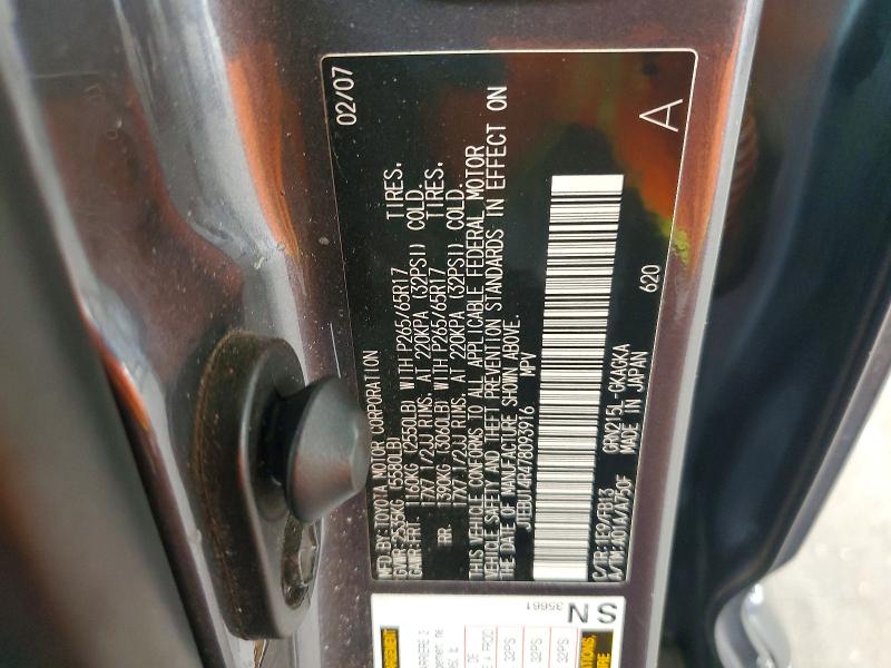 Продажа на аукционе авто 2007 Toyota 4runner, vin: JTEBU14R478093916, номер лота: 65240256