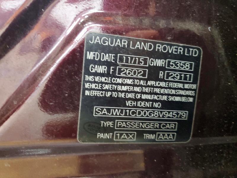 65087266 :رقم المزاد ، SAJWJ1CD0G8V94579 vin ، 2016 Jaguar Xj مزاد بيع