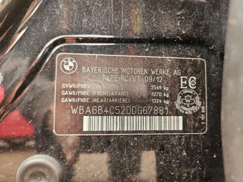 64518016 :رقم المزاد ، WBA6B4C52DDG67881 vin ، 2013 Bmw 650 مزاد بيع