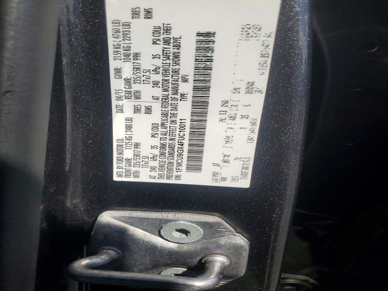 2015 Ford Escape მანქანა იყიდება აუქციონზე, vin: 1FMCU9GX4FUC10011, აუქციონის ნომერი: 66480396