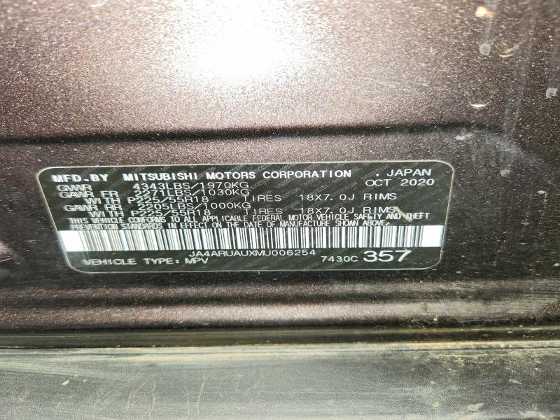 Aukcja sprzedaży 2021 Mitsubishi Outlander Sport, vin: JA4ARUAUXMU006254, numer aukcji: 66368376
