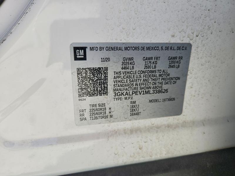 Aukcja sprzedaży 2021 Gmc Terrain, vin: 3GKALPEV1ML338626, numer aukcji: 65213086