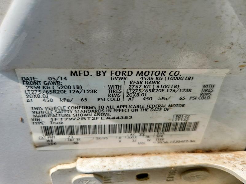 Aukcja sprzedaży 2015 Ford F250, vin: 1FT7W2BT2FEA44383, numer aukcji: 65077536