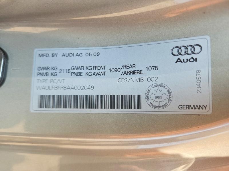 Aukcja sprzedaży 2010 Audi A5, vin: WAULFBFR8AA002049, numer aukcji: 66194336