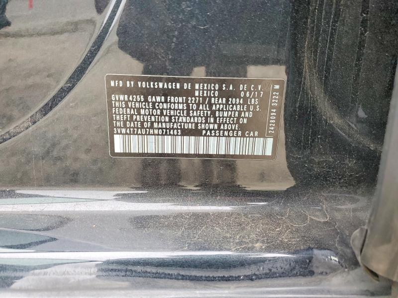 66522026 :رقم المزاد ، 3VW4T7AU7HM071463 vin ، 2017 Volkswagen Gti مزاد بيع