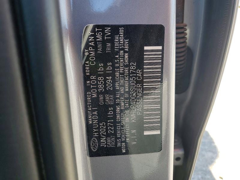 66085626 :رقم المزاد ، KMHLP4DG3SU051782 vin ، 2025 Hyundai Elantra مزاد بيع