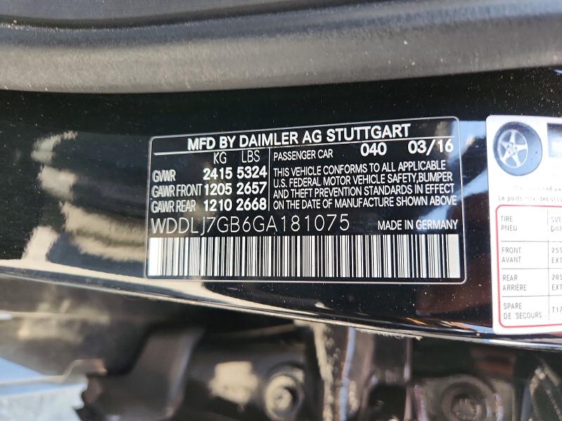 Продаж на аукціоні авто 2016 Mercedes-benz Cls, vin: WDDLJ7GB6GA181075, номер лоту: 65938066
