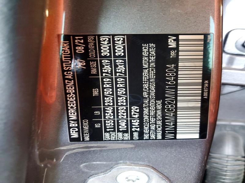 65454566 :رقم المزاد ، W1N4M4GB2MW164804 vin ، 2021 Mercedes-benz Glb مزاد بيع