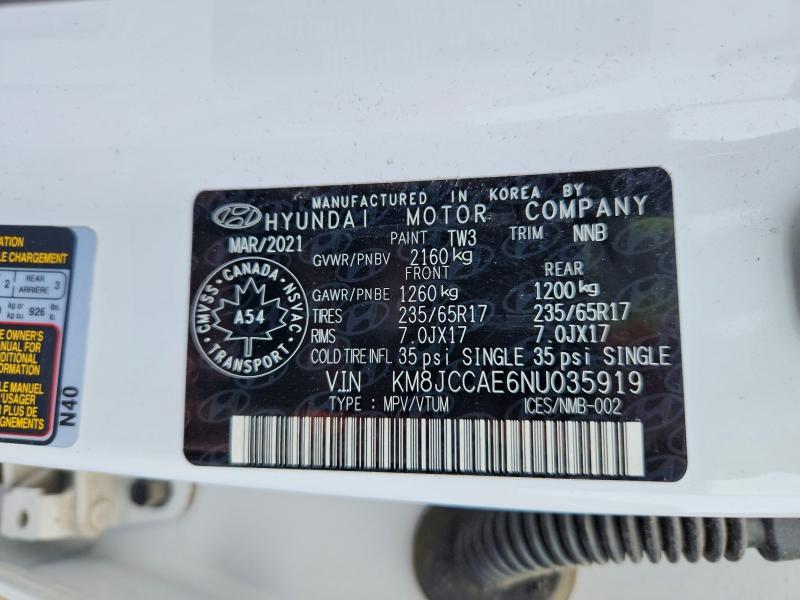 Продажа на аукционе авто 2022 Hyundai Tucson, vin: KM8JCCAE6NU035919, номер лота: 64028836