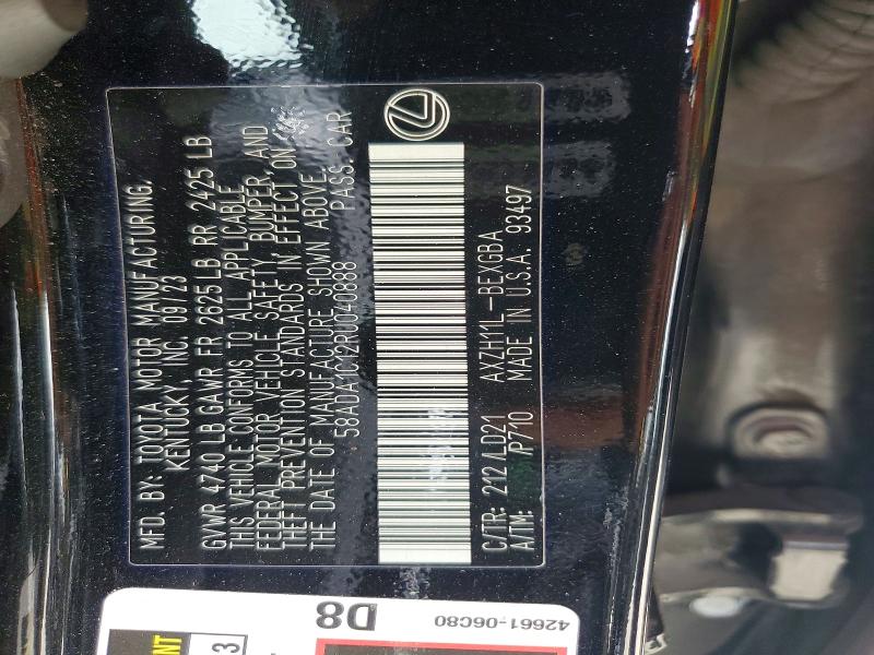 Aukcja sprzedaży 2024 Lexus Es 300h, vin: 58ADA1C12RU040888, numer aukcji: 66572646