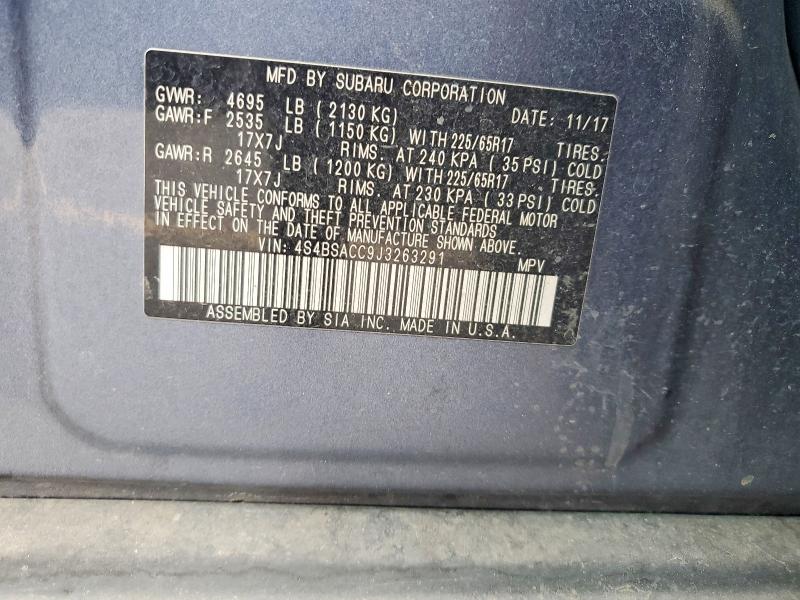 Продажа на аукционе авто 2018 Subaru Outback, vin: 4S4BSACC9J3263291, номер лота: 64683036