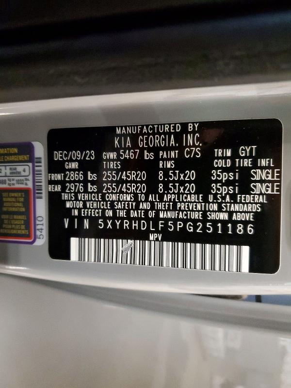 64594586 :رقم المزاد ، 5XYRHDLF5PG251186 vin ، 2023 Kia Sorento مزاد بيع