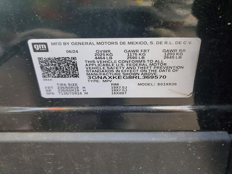 Продаж на аукціоні авто 2024 Chevrolet Equinox, vin: 3GNAXKEG8RL369570, номер лоту: 67064256