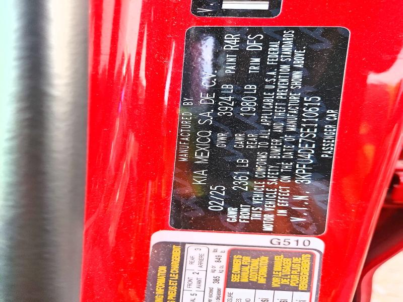 63657406 :رقم المزاد ، 3KPFU4DE7SE110615 vin ، 2025 Kia K4 مزاد بيع