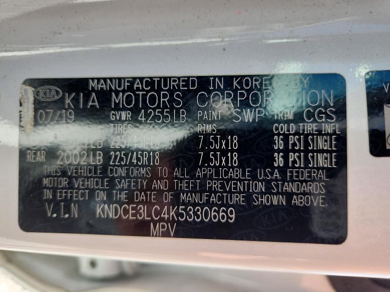 Aukcja sprzedaży 2019 Kia Niro, vin: KNDCE3LC4K5330669, numer aukcji: 65606146