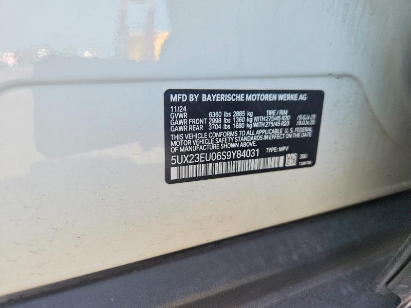 66812616 :رقم المزاد ، 5UX23EU06S9Y84031 vin ، 2025 Bmw X5 مزاد بيع