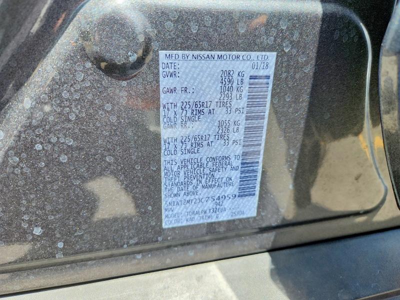 Продаж на аукціоні авто 2018 Nissan Rogue, vin: 5N1AT2MT2JC754959, номер лоту: 63260886