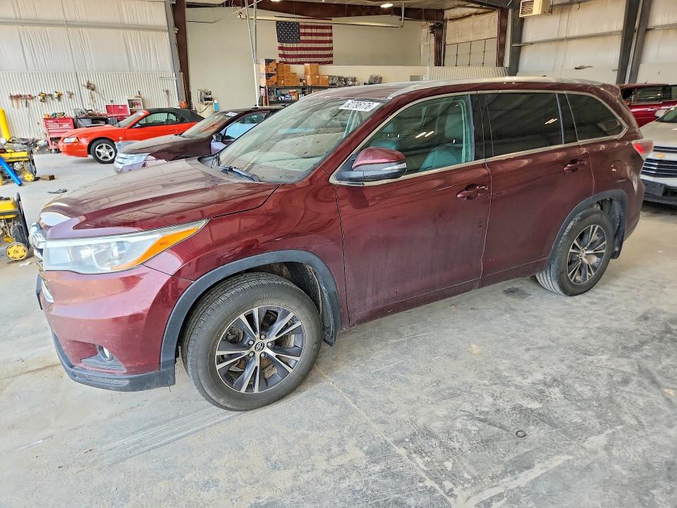 2016 Toyota Highlander მანქანა იყიდება აუქციონზე, vin: 5TDJKRFH6GS275122, აუქციონის ნომერი: 62796176