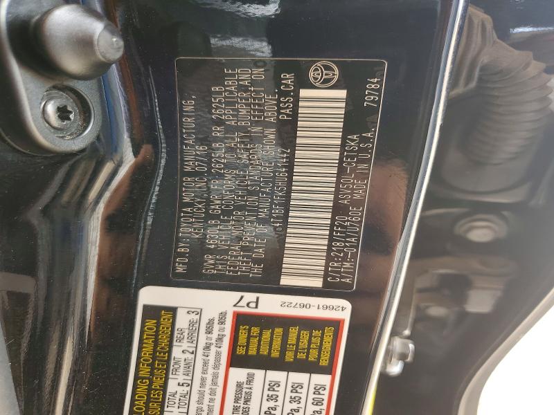 Aukcja sprzedaży 2017 Toyota Camry, vin: 4T1BF1FK5HU641442, numer aukcji: 63547036
