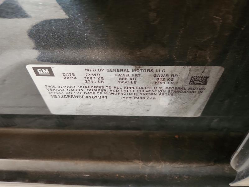 63434816 :رقم المزاد ، 1G1JC5SH5F4101041 vin ، 2015 Chevrolet Sonic مزاد بيع