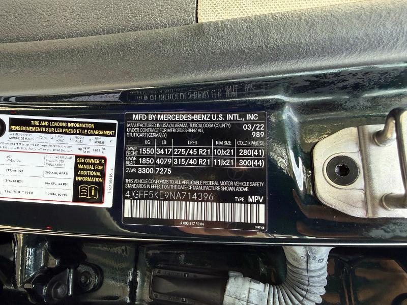 66640846 :رقم المزاد ، 4JGFF5KE9NA714396 vin ، 2022 Mercedes-benz Gls مزاد بيع