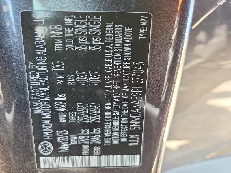 65992206 :رقم المزاد ، 5NMJA3AE9PH277043 vin ، 2023 Hyundai Tucson مزاد بيع