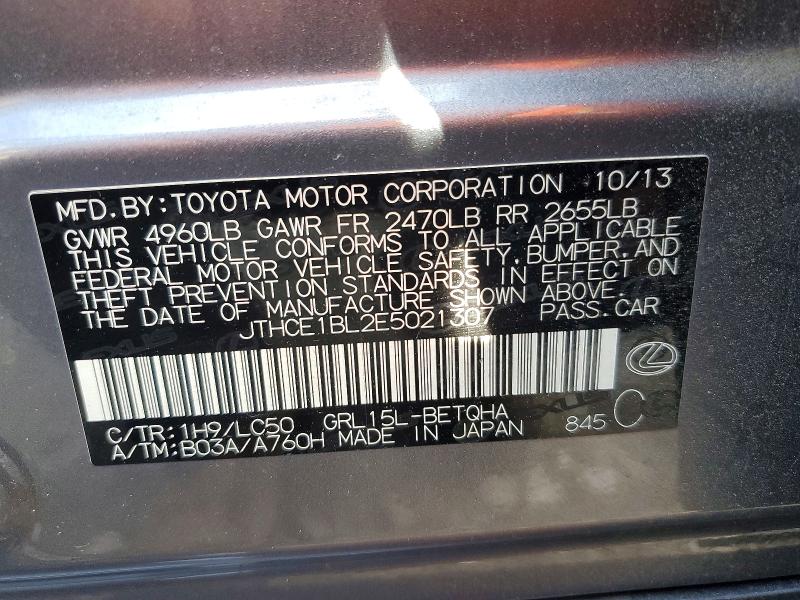 63588556 :رقم المزاد ، JTHCE1BL2E5021307 vin ، 2014 Lexus Gs مزاد بيع