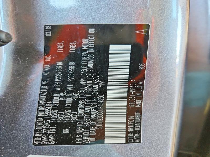 2018 Toyota Sienna მანქანა იყიდება აუქციონზე, vin: 5TDJZ3DC0JS194950, აუქციონის ნომერი: 63533746