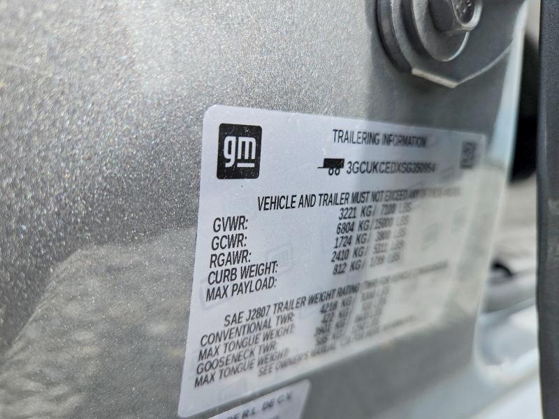 2025 Chevrolet Silverado მანქანა იყიდება აუქციონზე, vin: 3GCUKCEDXSG350954, აუქციონის ნომერი: 63856186
