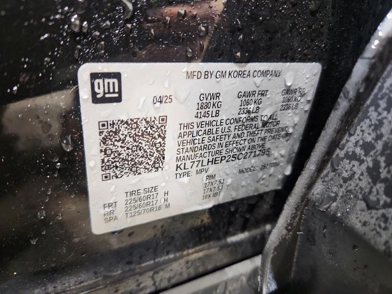 64664856 :رقم المزاد ، KL77LHEP2SC271795 vin ، 2025 Chevrolet Trax مزاد بيع