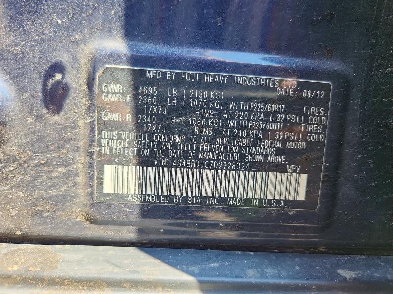 Aukcja sprzedaży 2013 Subaru Outback, vin: 4S4BRDJC7D2228324, numer aukcji: 64234946