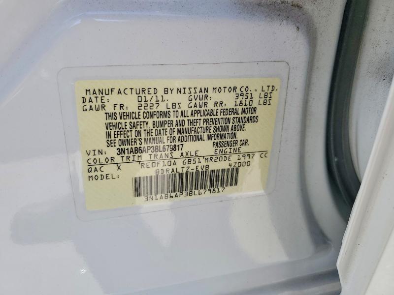 Продажа на аукционе авто 2011 Nissan Sentra, vin: 3N1AB6AP3BL679817, номер лота: 66034296