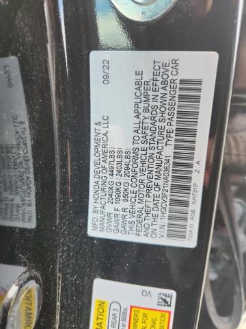 Продажа на аукционе авто 2022 Honda Accord, vin: 1HGCV3F21NA036341, номер лота: 63785326