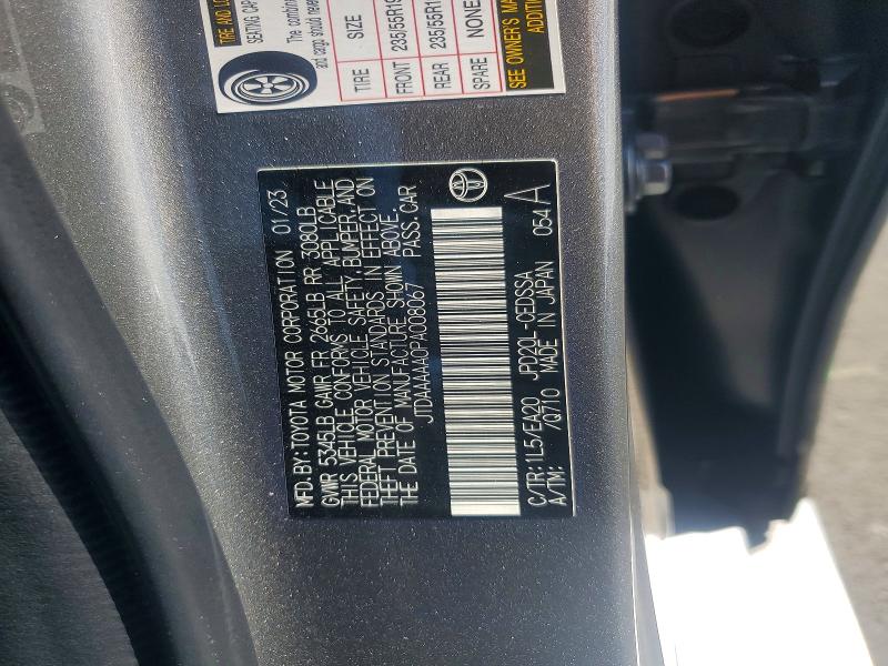 Aukcja sprzedaży 2023 Toyota Mirai, vin: JTDAAAAA0PA008067, numer aukcji: 64583816