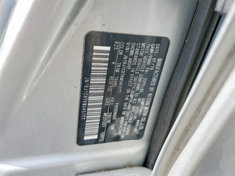 Aukcja sprzedaży 2019 Nissan Rogue Sport, vin: JN1BJ1CR7KW345177, numer aukcji: 66793096