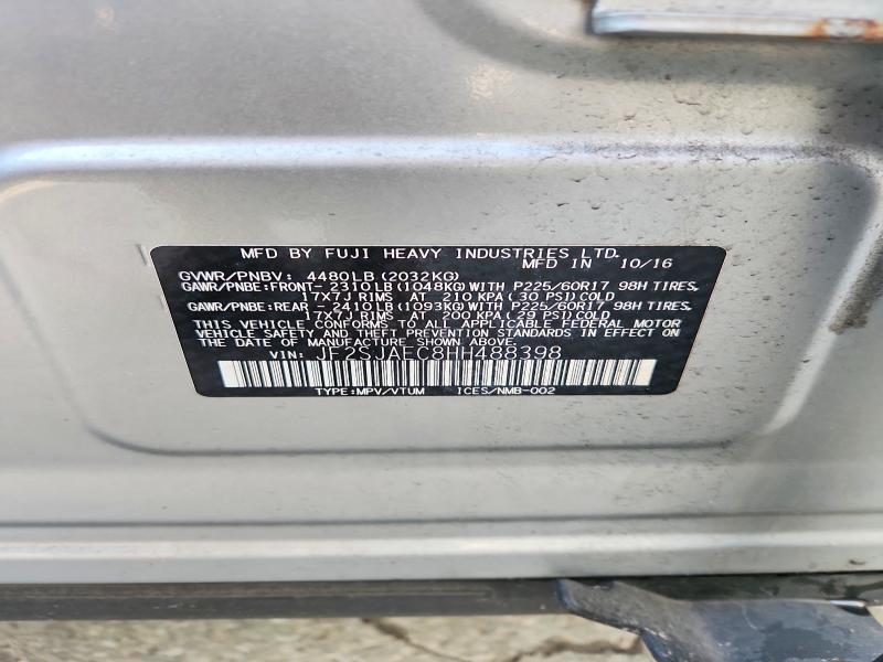 Aukcja sprzedaży 2017 Subaru Forester, vin: JF2SJAEC8HH488398, numer aukcji: 65565026