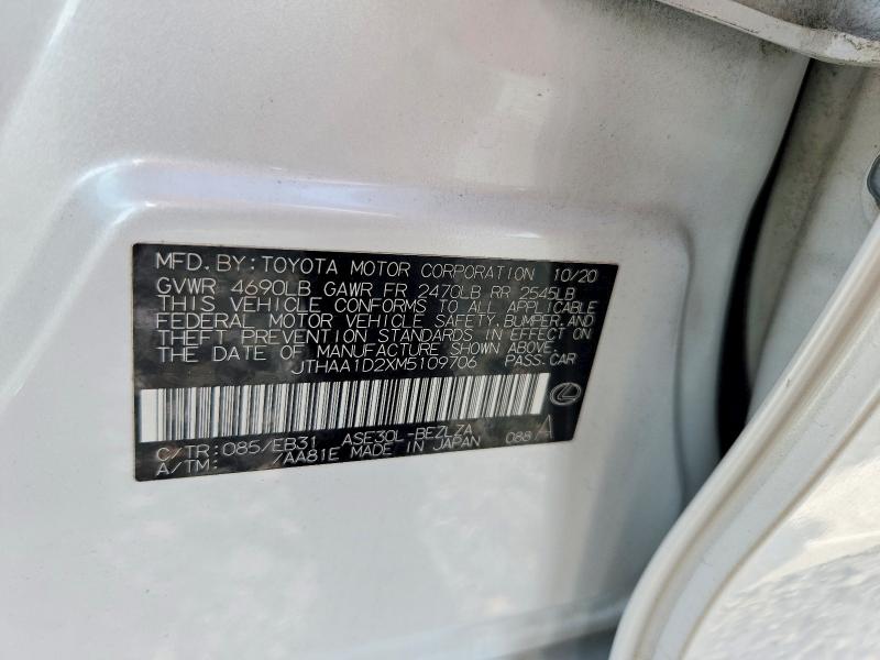 Продажа на аукционе авто 2021 Lexus Is, vin: JTHAA1D2XM5109706, номер лота: 65234476