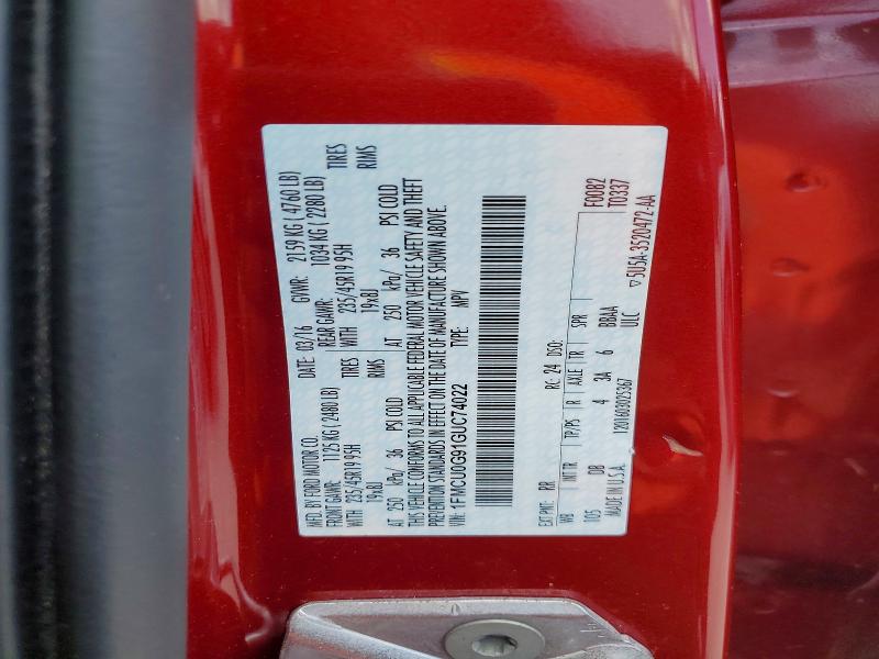 Продажа на аукционе авто 2016 Ford Escape, vin: 1FMCU0G91GUC74022, номер лота: 64902126