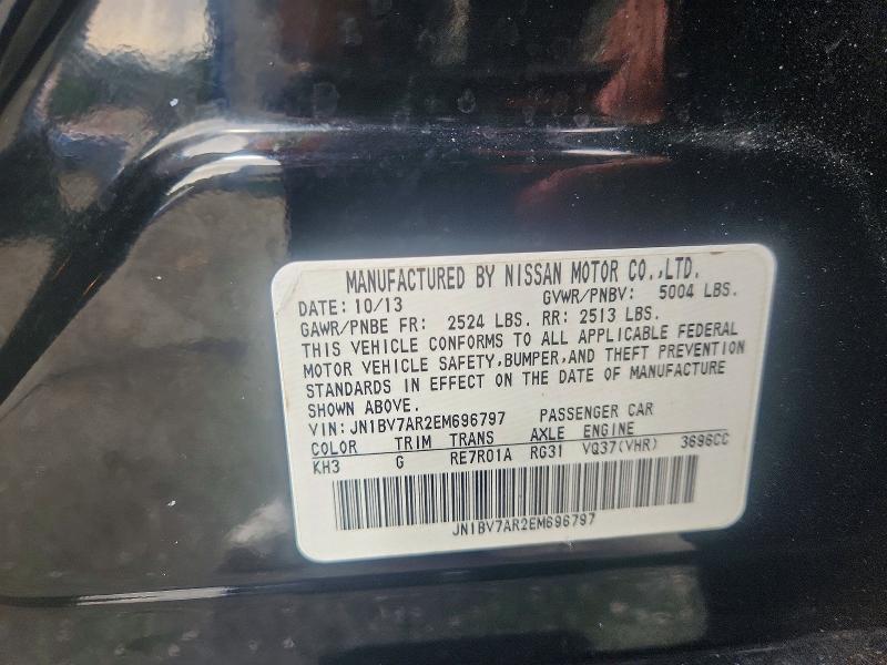 Aukcja sprzedaży 2014 Infiniti Q50, vin: JN1BV7AR2EM696797, numer aukcji: 65335656