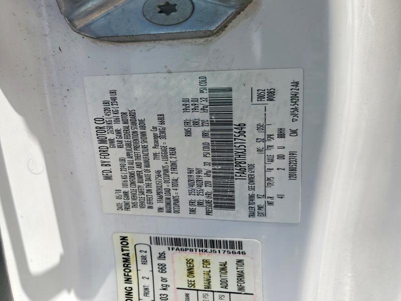 Продаж на аукціоні авто 2018 Ford Mustang, vin: 1FA6P8THXJ5175646, номер лоту: 63523636