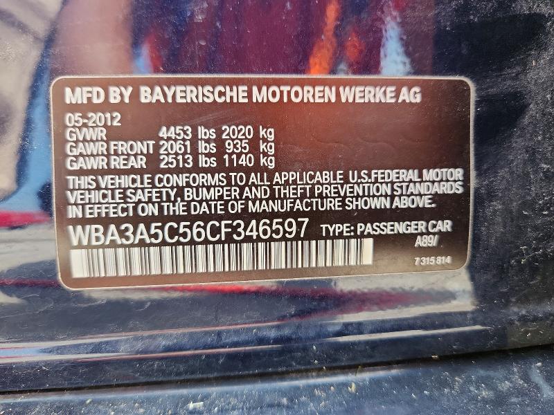 Продаж на аукціоні авто 2012 Bmw 328, vin: WBA3A5C56CF346597, номер лоту: 65316916