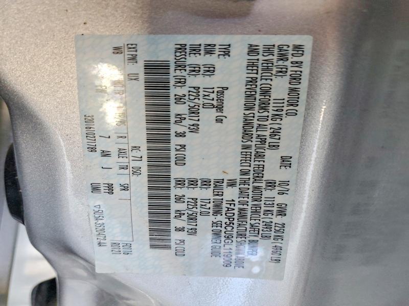 64578936 :رقم المزاد ، 1FADP5CU9GL119009 vin ، 2016 Ford C-max مزاد بيع