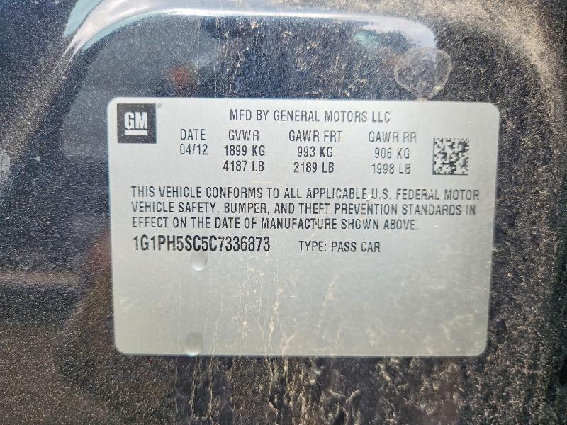 Продаж на аукціоні авто 2012 Chevrolet Cruze, vin: 1G1PH5SC5C7336873, номер лоту: 67023336