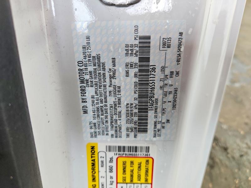 2025 Ford Mustang მანქანა იყიდება აუქციონზე, vin: 1FAGP8UH6S5117361, აუქციონის ნომერი: 64392376