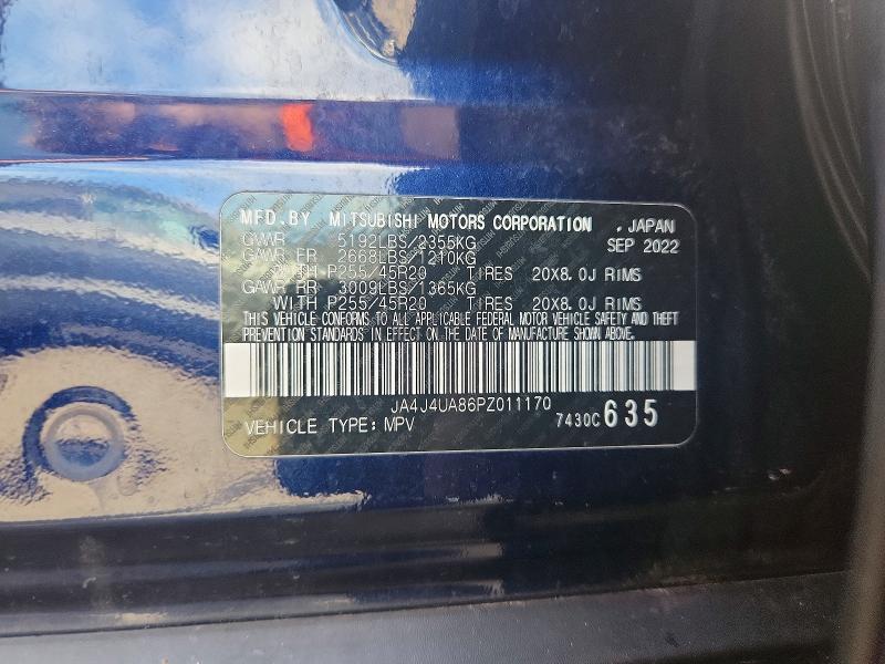 Aukcja sprzedaży 2023 Mitsubishi Outlander, vin: JA4J4UA86PZ011170, numer aukcji: 64201826