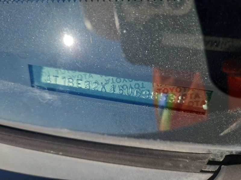 2006 Toyota Camry მანქანა იყიდება აუქციონზე, vin: 4T1BE32K46U698538, აუქციონის ნომერი: 66046736