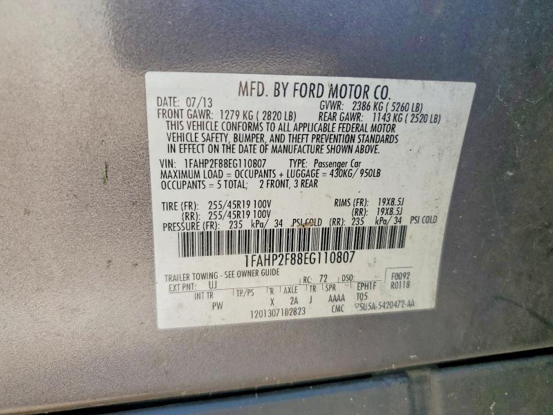 Aukcja sprzedaży 2014 Ford Taurus, vin: 1FAHP2F88EG110807, numer aukcji: 64991206